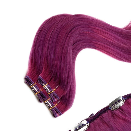 Economy Full Head Clip in Hair Extensions - 18 Inches, Purple - beautyhair.co.ukHair Extensions
