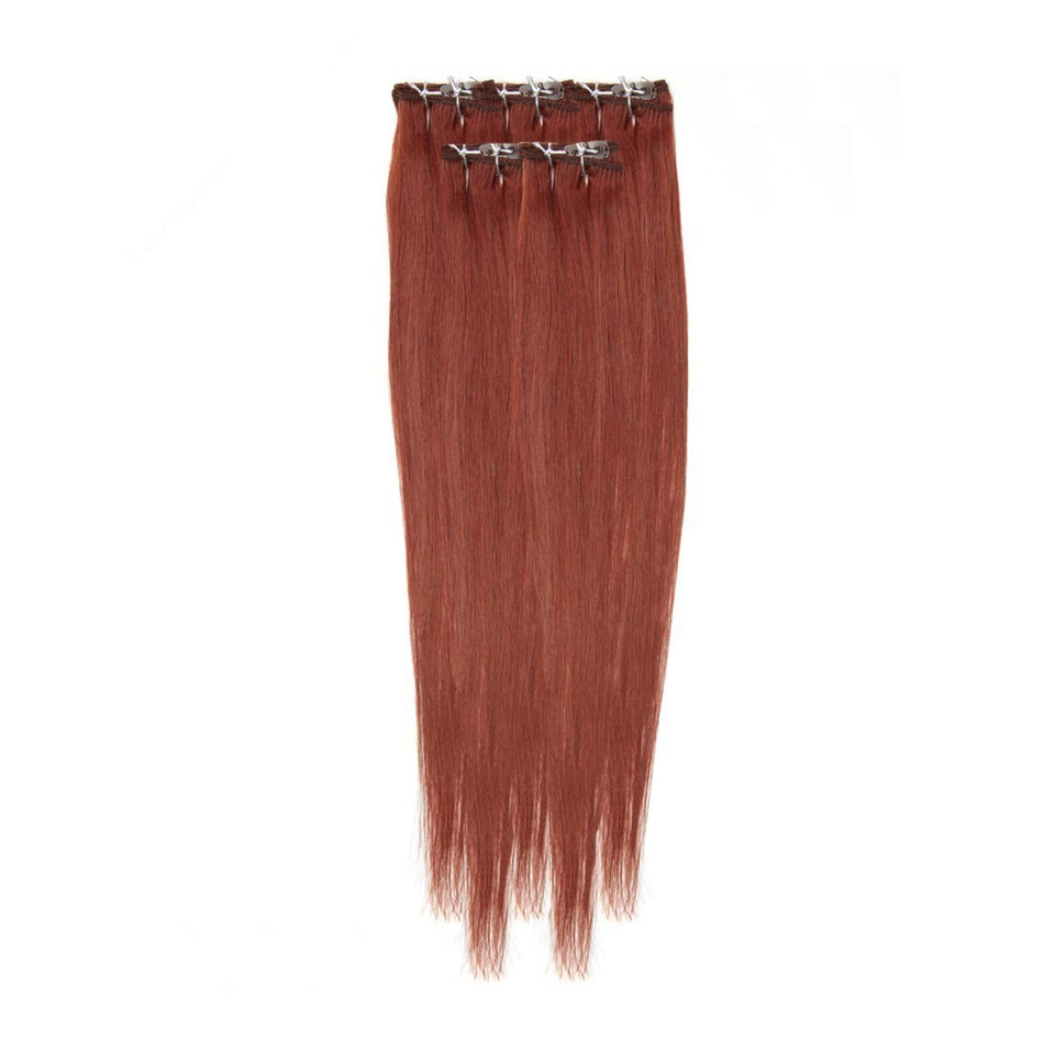 Economy Full Head Clip in Hair 18 inch | Spiced Auburn - beautyhair.co.ukHair Extensions