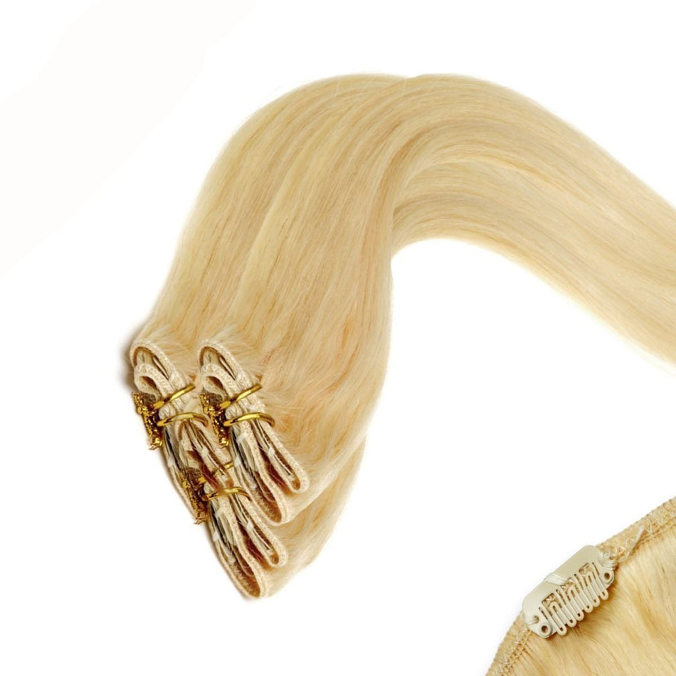 Economy Full Head Clip in Hair 18 Inch | Sunshine Blonde (24) - beautyhair.co.ukHair Extensions