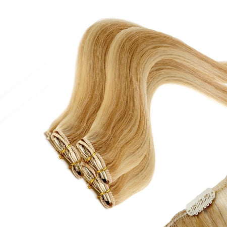 Economy Full Head Clip in Hair 18" | Starlight Blonde 27/613 - beautyhair.co.ukHair Extensions