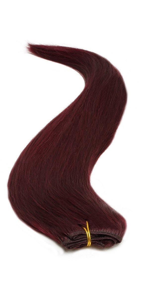 Euro Hair Weave Extensions 18" - Sheryl Red 99J - High Quality Remy Human Hair - beautyhair.co.ukHair Extensions