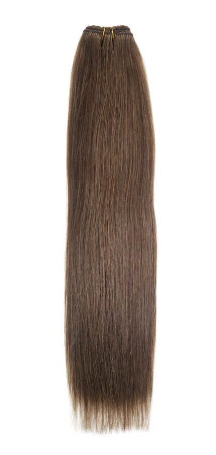 Mousey Brown Euro Weave Hair Extensions 22" - 100% Remy Human Hair - beautyhair.co.ukHair Extensions