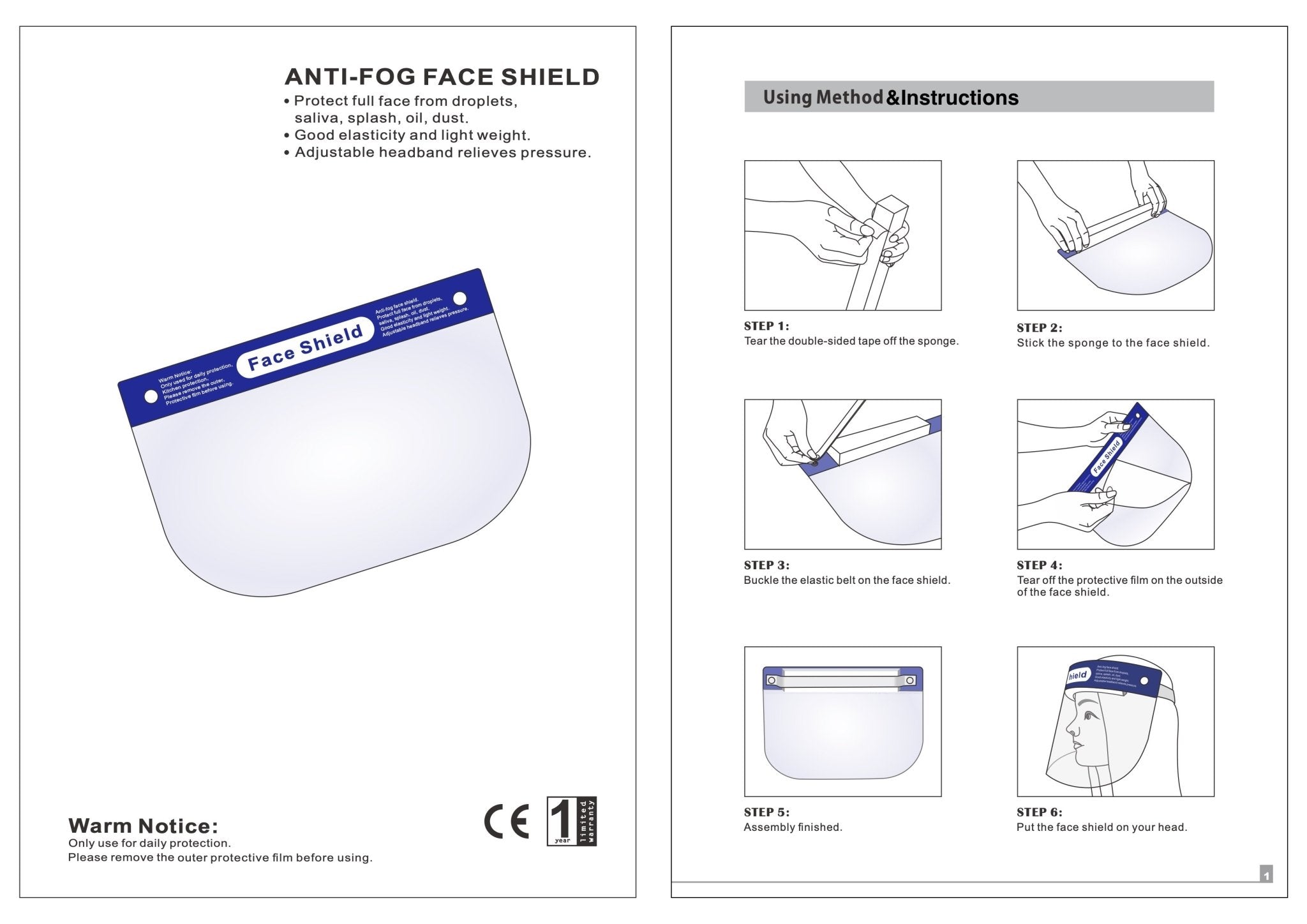 Face Shield - Beauty Hair Products Ltd