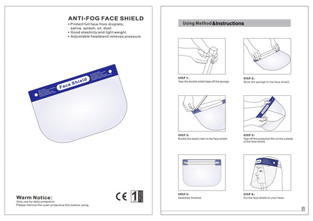 Face Shield Pack of 10 - Beauty Hair Products Ltd