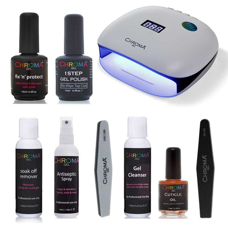 Fix n Protect Nail Repair Complete Kit with 48w LED Lamp - beautyhair.co.ukChroma Gel
