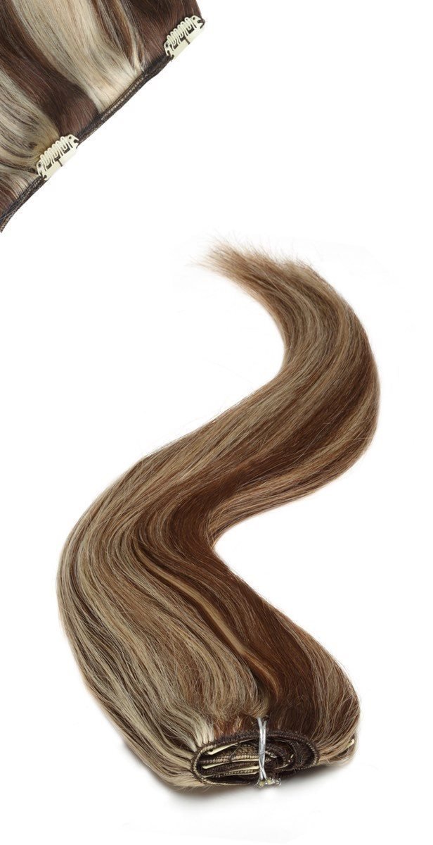 Full Head | Clip in Hair | 18 inch | 2/613 Darkest Brown Starlight - beautyhair.co.ukHair Extensions