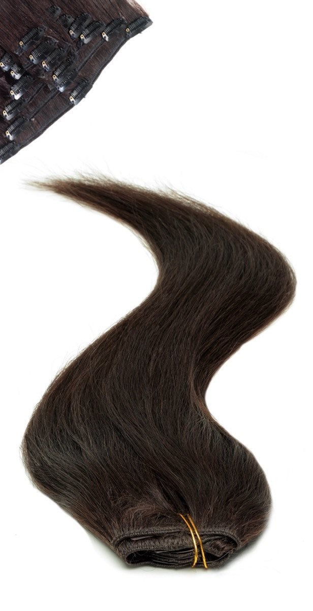 Full Head | Clip in Hair | 18 inch | Barely Black (1B) - beautyhair.co.ukHair Extensions