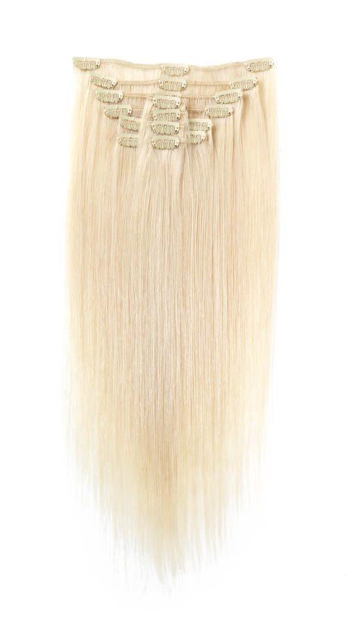 Full Head | Clip in Hair | 18 inch | Blondest Blonde 600 - beautyhair.co.ukHair Extensions