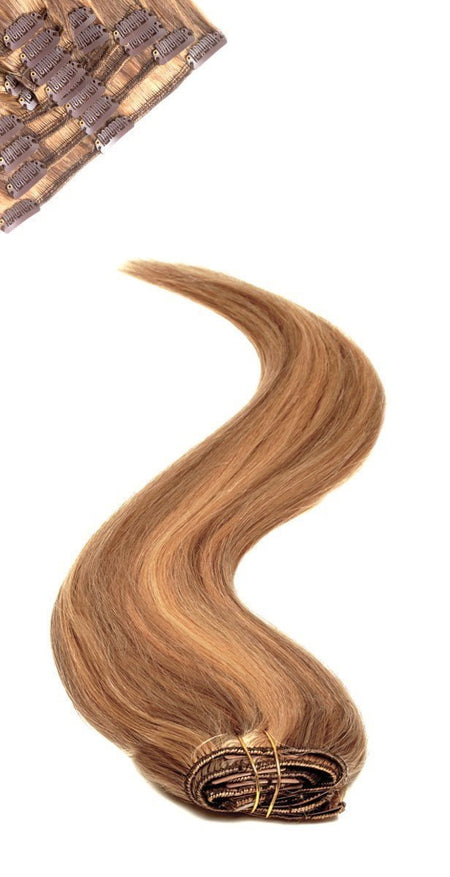 Full Head | Clip in Hair | 18 inch| Brown and Blonde 8/25 - beautyhair.co.ukHair Extensions