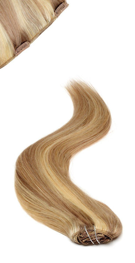 Full Head | Clip in Hair | 18 inch | Brown Blonde Blend - Beauty Hair Products LtdHair Extensions