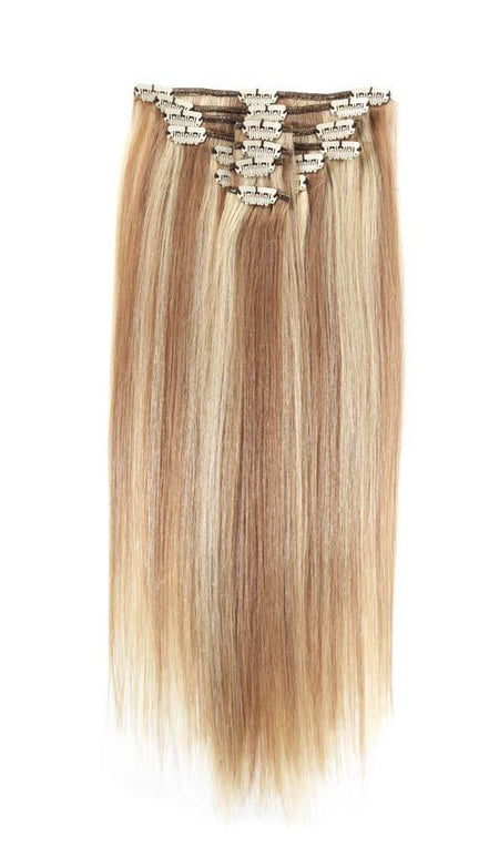 Full Head | Clip in Hair | 18 inch | Brownie Blonde Blend 10/22 - beautyhair.co.ukHair Extensions