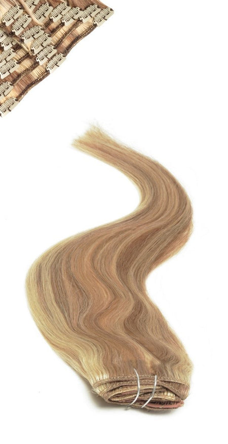 Full Head | Clip in Hair | 18 inch | Brownie Blonde Blend 10/22 - beautyhair.co.ukHair Extensions