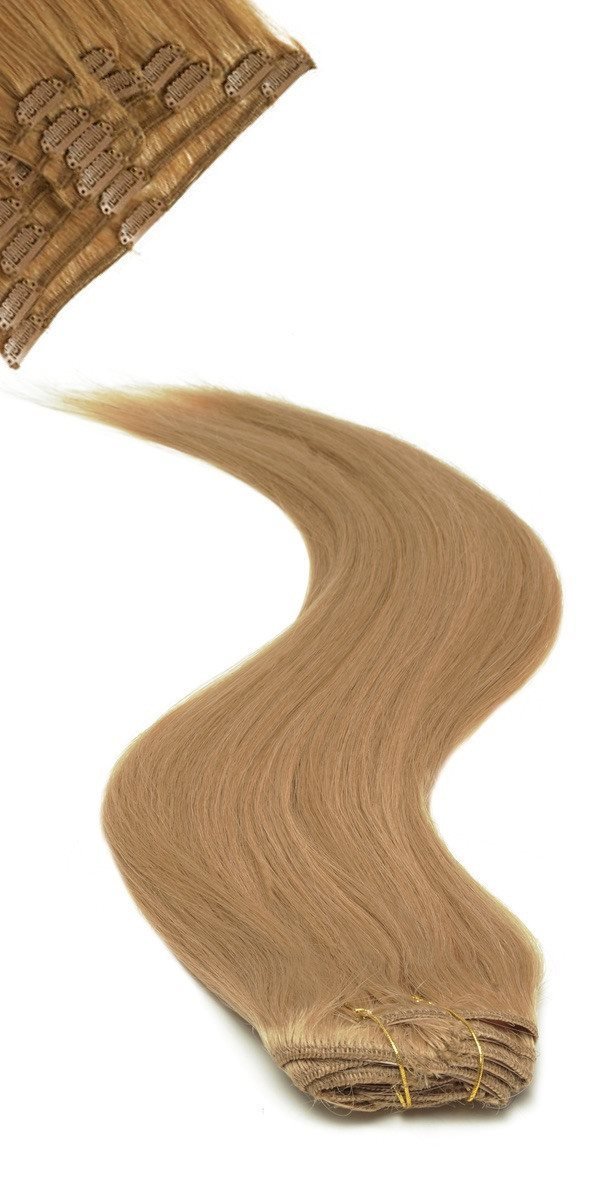 Full Head | Clip in Hair | 18 inch | Caramel Blonde (25) - beautyhair.co.ukHair Extensions