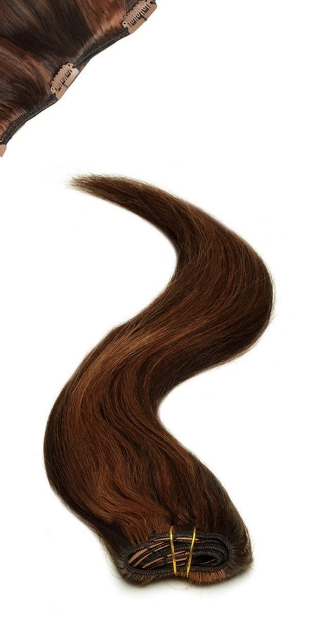 Full Head | Clip in Hair | 18 inch | Reddish Black - beautyhair.co.ukHair Extensions