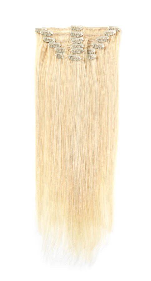 Full Head | Clip in Hair | 18 inch | Sunshine Blonde (P24/613) - beautyhair.co.ukHair Extensions