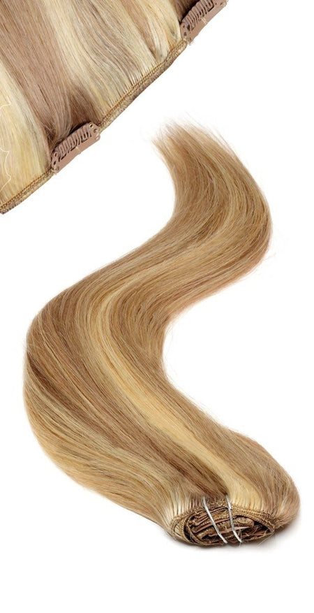 Full Head | Clip in Hair | 22 inch | Brown Blonde Blend 18/22 - Beauty Hair Products LtdHair Extensions
