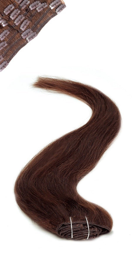 Full Head | Clip in Hair | 22 Inch | Brownest Brown (2) - Beauty Hair Products LtdHair Extensions
