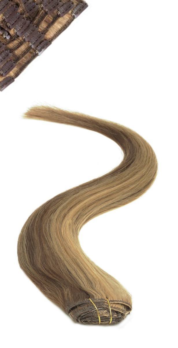 Full Head | Clip in Hair | 22 Inch | Coffee Golden Blonde (P4/25) - beautyhair.co.ukHair Extensions
