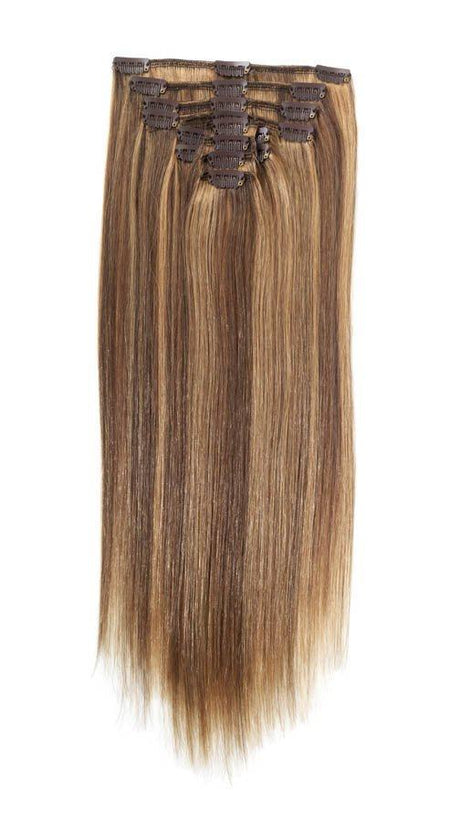 Full Head | Clip in Hair | 22 Inch | Coffee Golden Blonde (P4/25) - beautyhair.co.ukHair Extensions