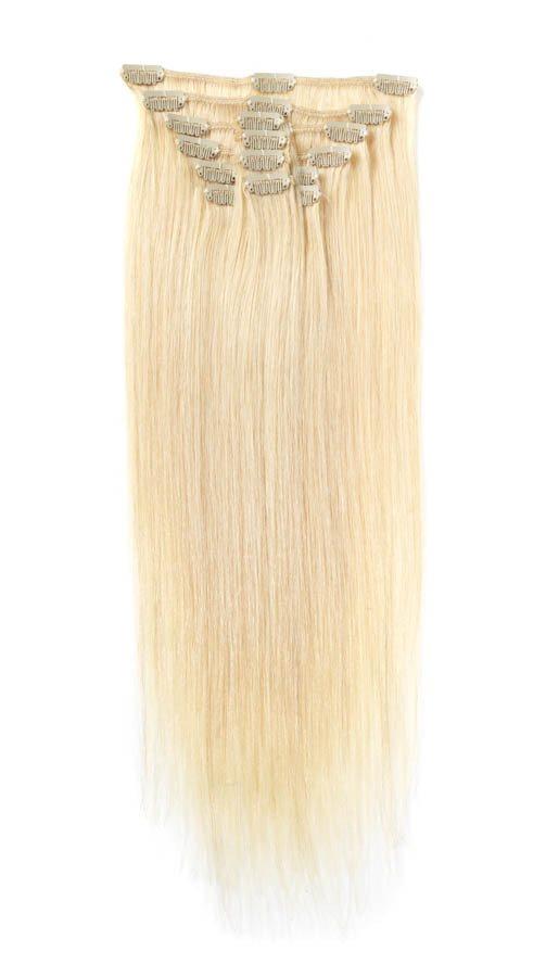 Full Head | Clip in Hair | 22 inch | Light Blonde (613) - beautyhair.co.ukHair Extensions