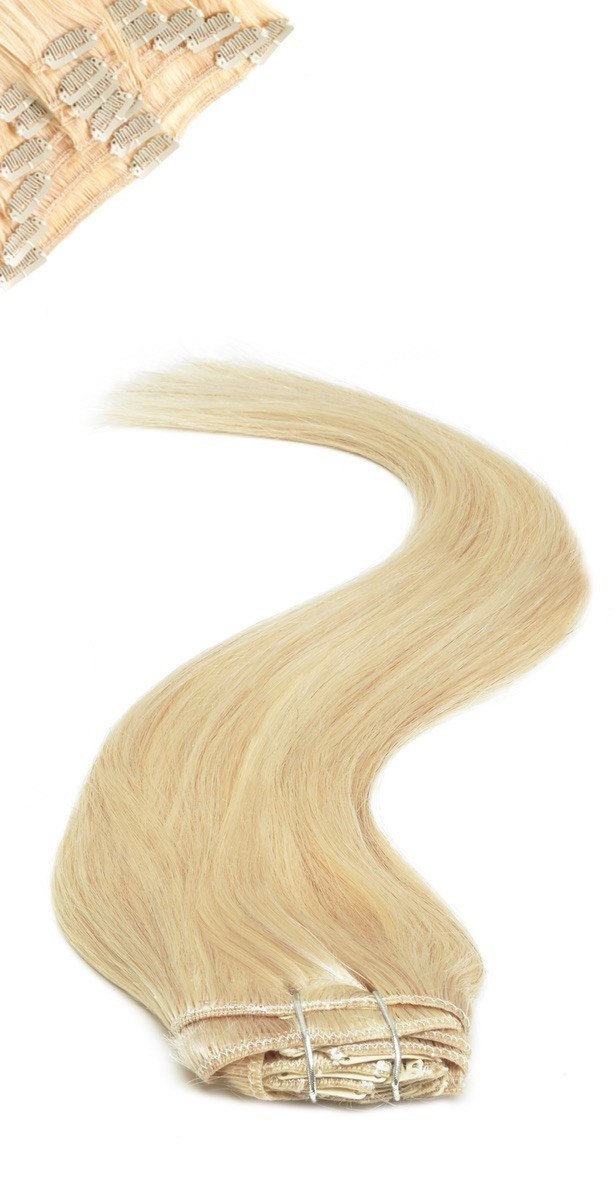 Full Head | Clip in Hair | 22 inch | Purest Shimmer Blonde (P24/613) - beautyhair.co.ukHair Extensions
