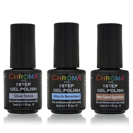 Chroma Gel 1 Step Gel Polish Collection - 12 Colors in 5ml Size - beautyhair.co.ukChroma Gel