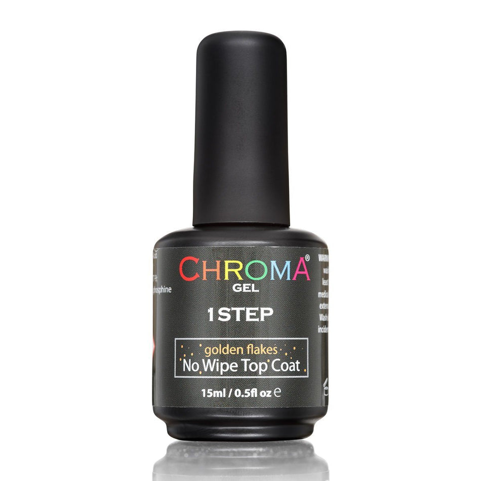 Glitter No Wipe Top Coat | Golden Flakes | #81 - Beauty Hair Products Ltd