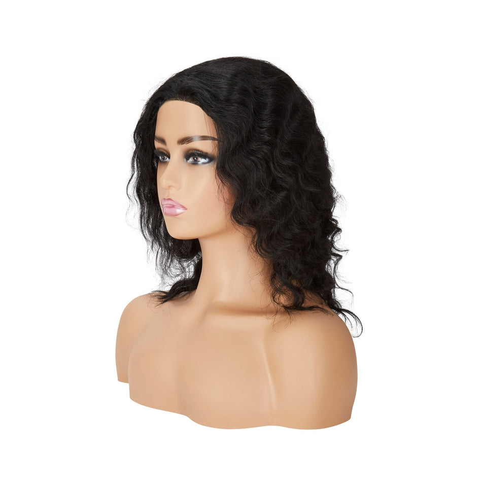Human Hair Lace Wig - Wavy Natural Black - Beauty Hair Products Ltd