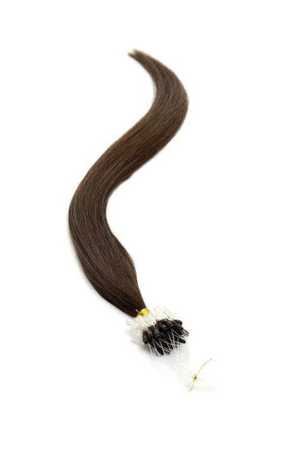 Micro Ring Hair Extensions | 18" Brown | Remy Human Hair | Hassle-Free Installation - beautyhair.co.ukHair Extensions