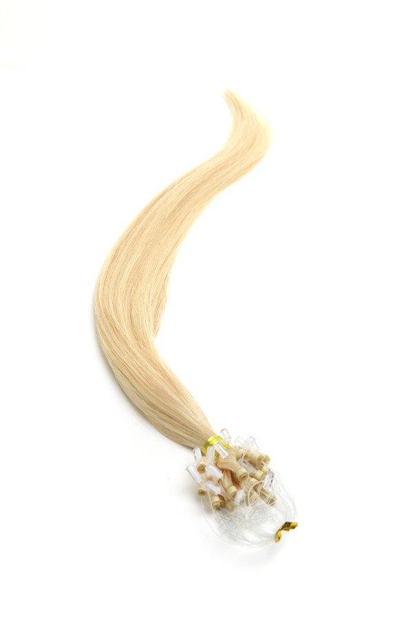 Micro Ring Hair Extensions | 18 inch Lightest Blonde (60) - beautyhair.co.ukHair Extensions