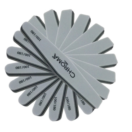 Pack of 12 Chroma Gel Nail Buffers 100/180 Grit - beautyhair.co.ukChroma Gel