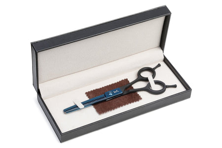 Professional Hair Shears Blue Cobalt Thinning Scissors 6 inch - Beauty Hair Products Ltd