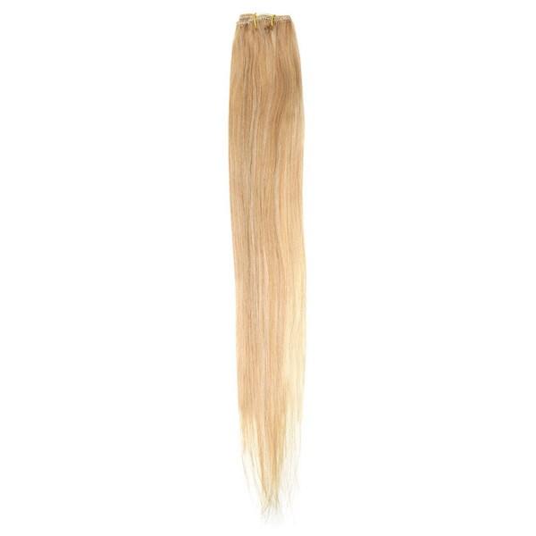 Single Weft Clip in Hair 18" Blonde Blend 25/24 - Beauty Hair Products LtdHair Extensions