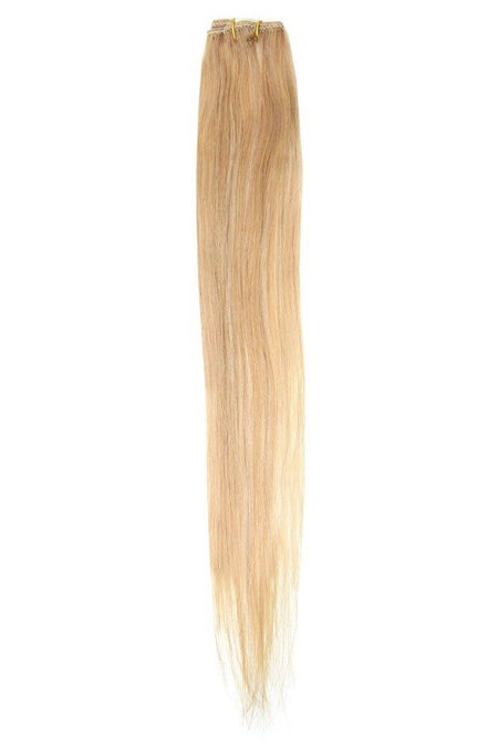 Single Weft Clip In Hair 18" Blonde Blend 25/24 - Luxurious Voluminous Instant Hair Extension - beautyhair.co.ukHair Extensions