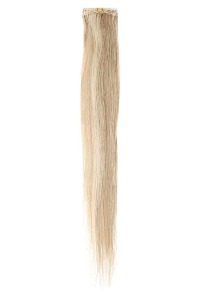 Single Weft Clip in Hair 18" - Brown Blonde Blend 18/22 - beautyhair.co.ukHair Extensions