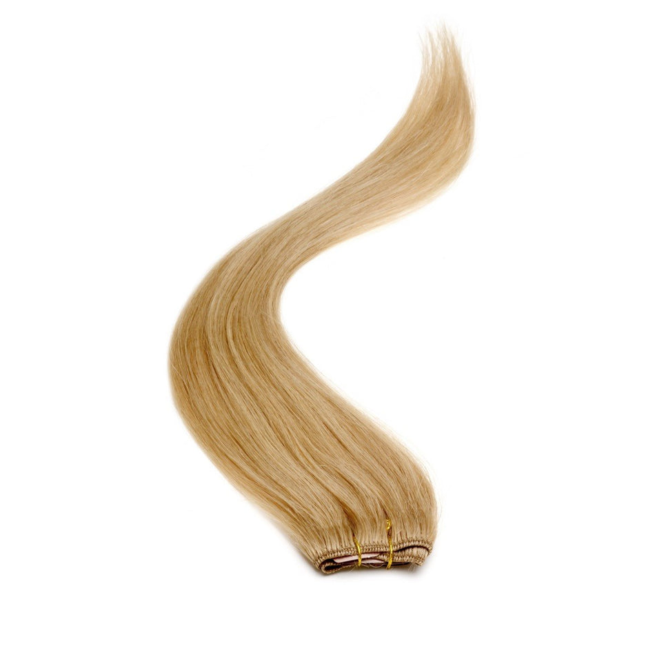 Single Weft Clip in Hair 18" Golden Caramel Brown (14) - beautyhair.co.ukHair Extensions