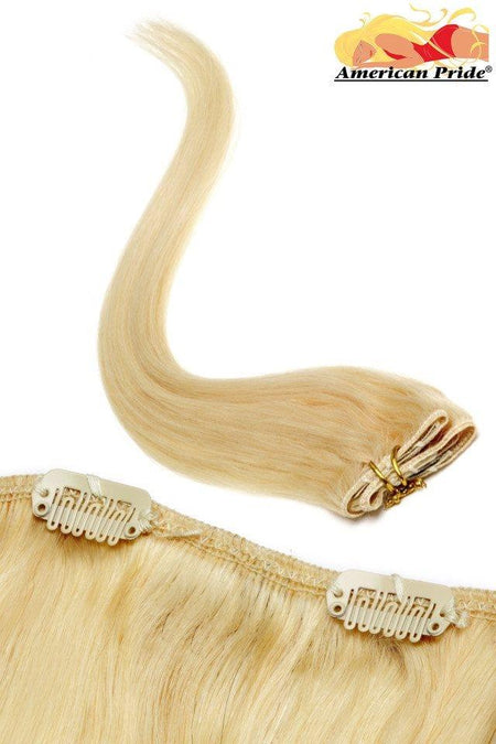 Single Weft Clip in Hair 18" Sunshine Blonde Colour:24 - beautyhair.co.ukHair Extensions