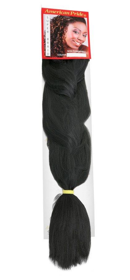 Super Jumbo Braid Hair Extensions - Barely Black 1B, 70" Length, 165g Weight - beautyhair.co.ukHair Extensions