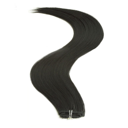 Synthetic Clip In Extensions | 18 Inch Barely Black - beautyhair.co.ukHair Extensions