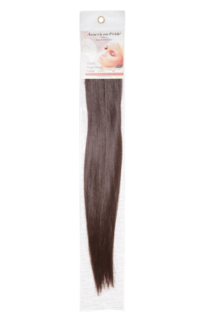 Synthetic Clip In Extensions | 18 Inch Colour 4 Dark Brown - beautyhair.co.ukHair Extensions