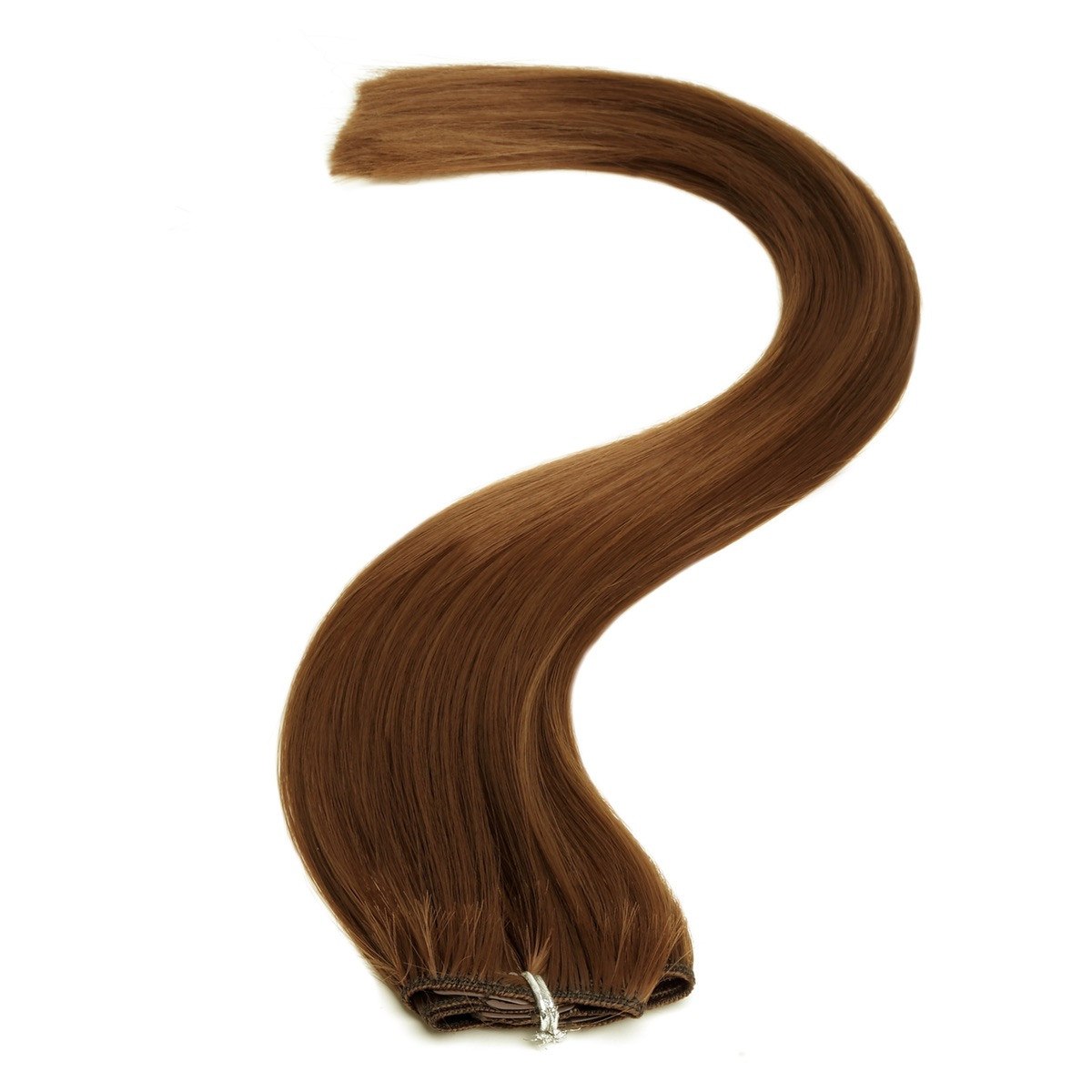 Synthetic Clip In Extensions | 18 Inch Colour 4 Dark Brown - beautyhair.co.ukHair Extensions