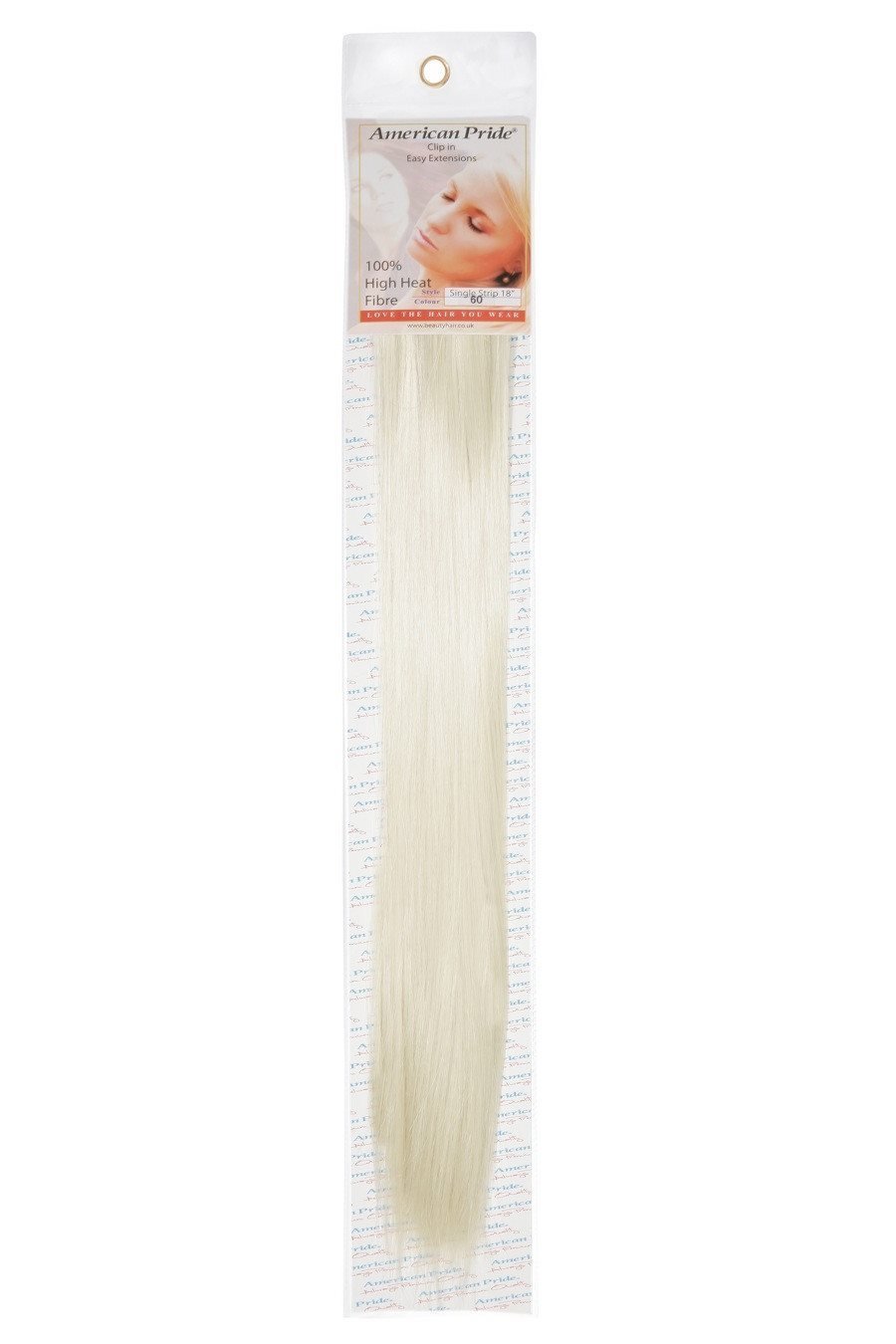 Synthetic Clip In Extensions | 18 Inch Colour 60 Starlight Blonde - beautyhair.co.ukHair Extensions