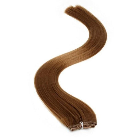 Synthetic Clip In Extensions | 18 Inch Light Brown (6) - beautyhair.co.ukHair Extensions