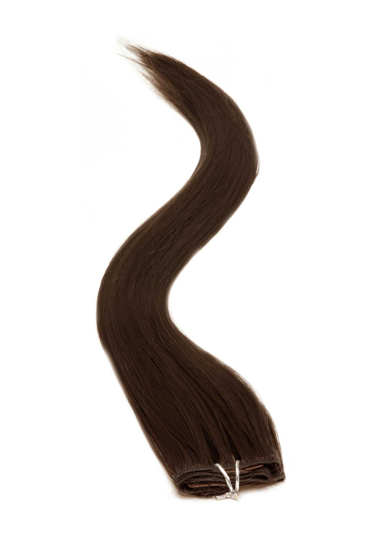 Synthetic Clip In Hair Extensions | 18 Inch Brown Col:2 - beautyhair.co.ukHair Extensions