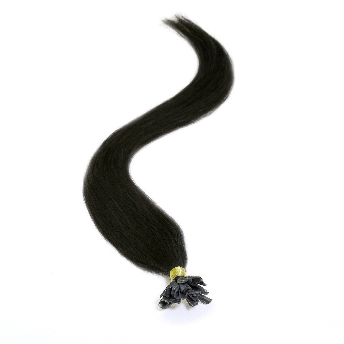 U Tip Hair Extensions 18" Jet Black (1) - Beauty Hair Products LtdHair Extensions