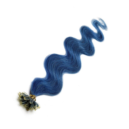 U Tip 18" BLUE Human Hair Extensions - 20 Strands, 0.5g/Strand - beautyhair.co.ukHair Extensions