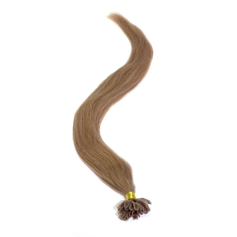 U Tip Pre Bonded Human Hair Extensions 18" Mousey Brown (8) - beautyhair.co.ukHair Extensions