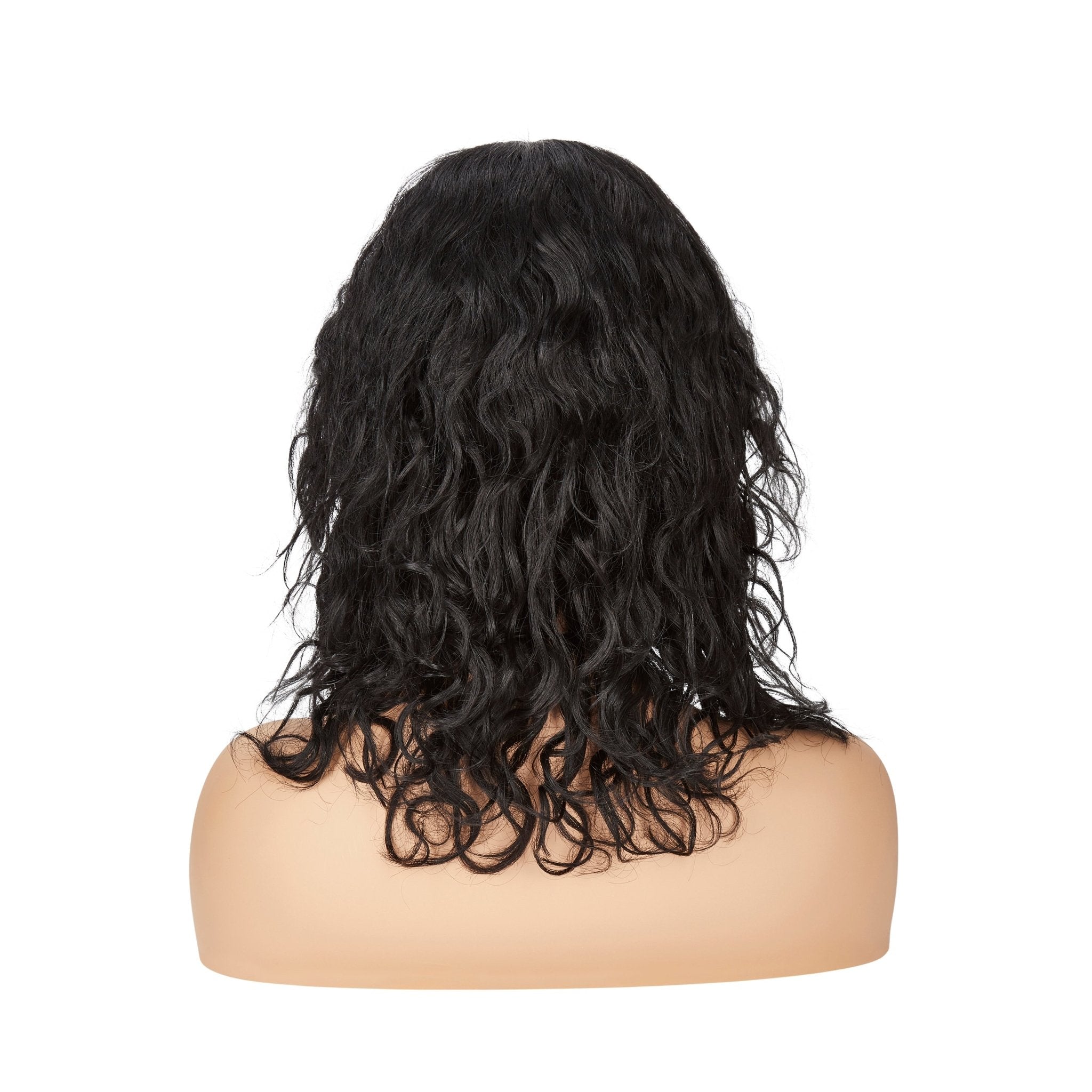 Wavy Lace Human Hair Wig Natural Black - Beauty Hair Products Ltd