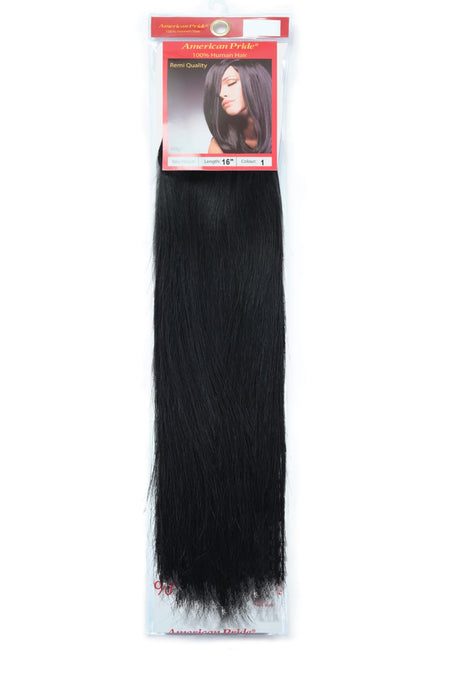 Yaki Silky Weave | Human Hair Extensions | 16 Inch | Jet Black (1) - Beauty Hair Products LtdHair Extensions